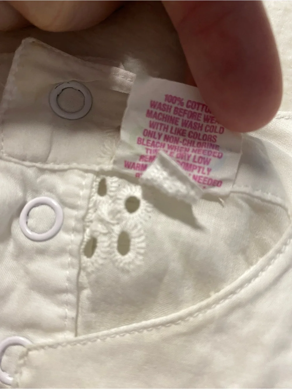 Swim coverup dress Size 2T White Eyelet